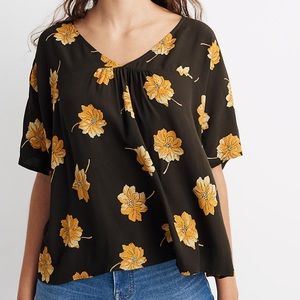 Madewell Woman’s Rhyme Top in Fall Flowers size XS